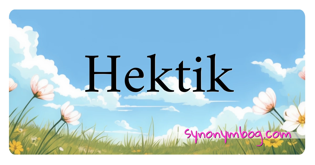 Hektik synonymer krydsord betyder forklaring og brug