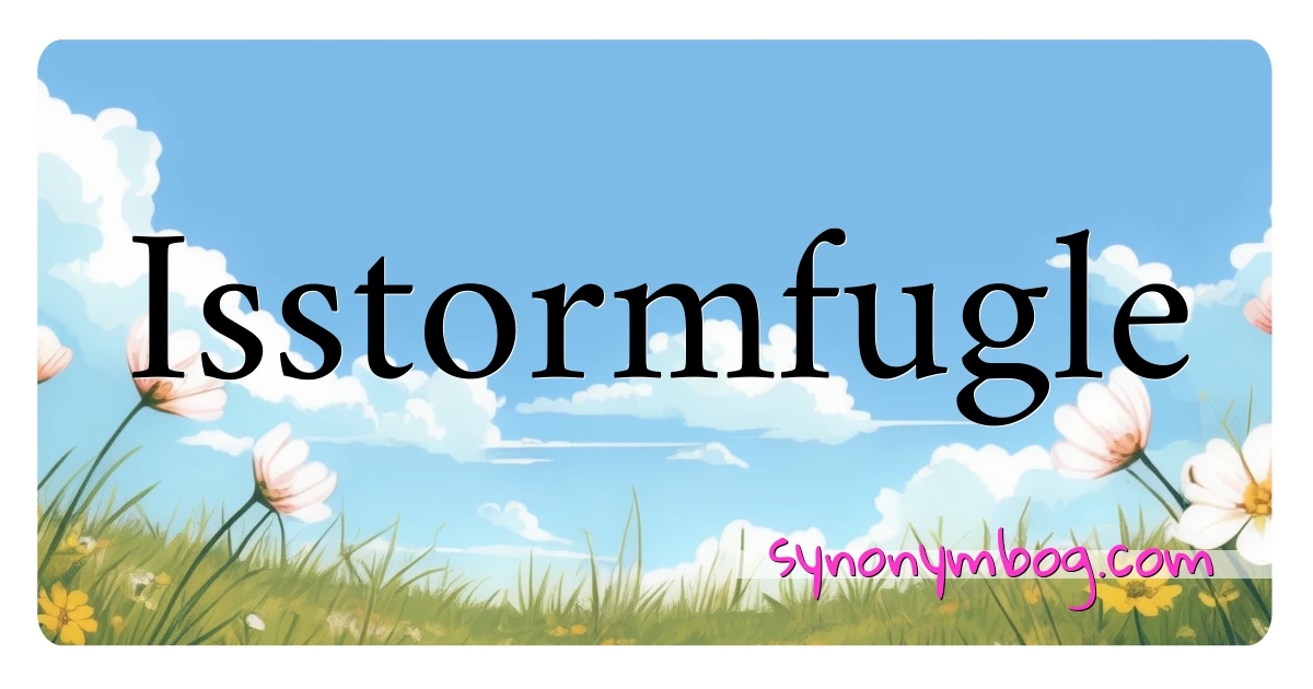 Isstormfugle synonymer krydsord betyder forklaring og brug