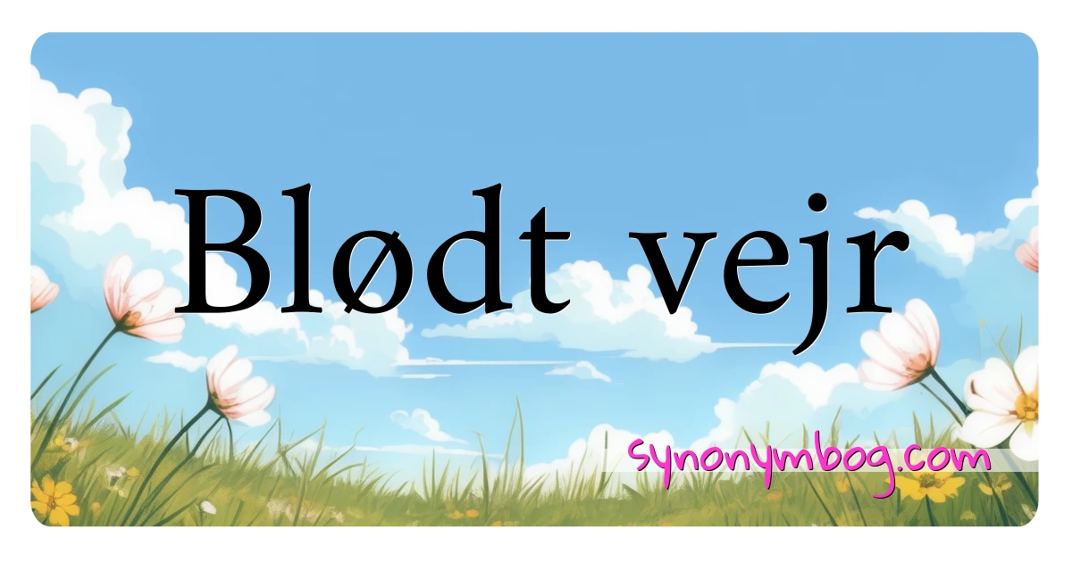 Blødt vejr synonymer krydsord betyder forklaring og brug