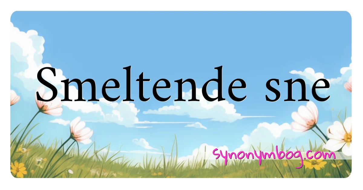 Smeltende sne synonymer krydsord betyder forklaring og brug