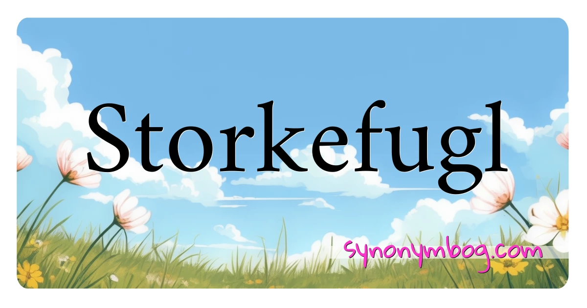 Storkefugl synonymer krydsord betyder forklaring og brug