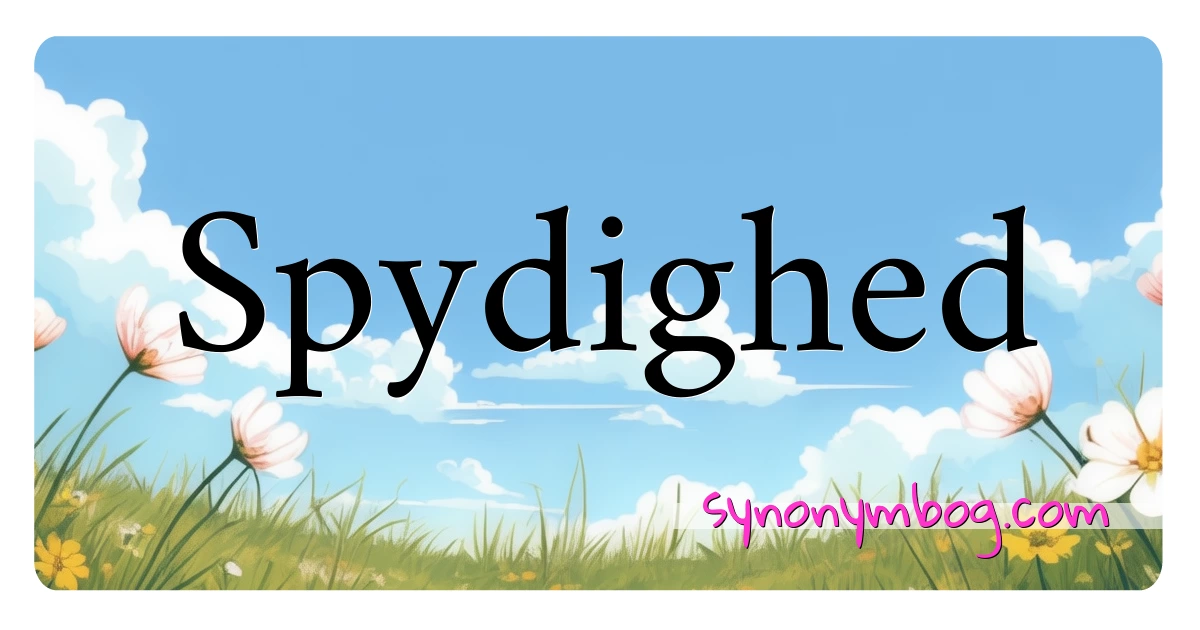 Spydighed synonymer krydsord betyder forklaring og brug