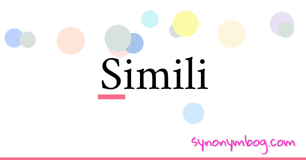 Simili synonymer krydsord betyder forklaring og brug