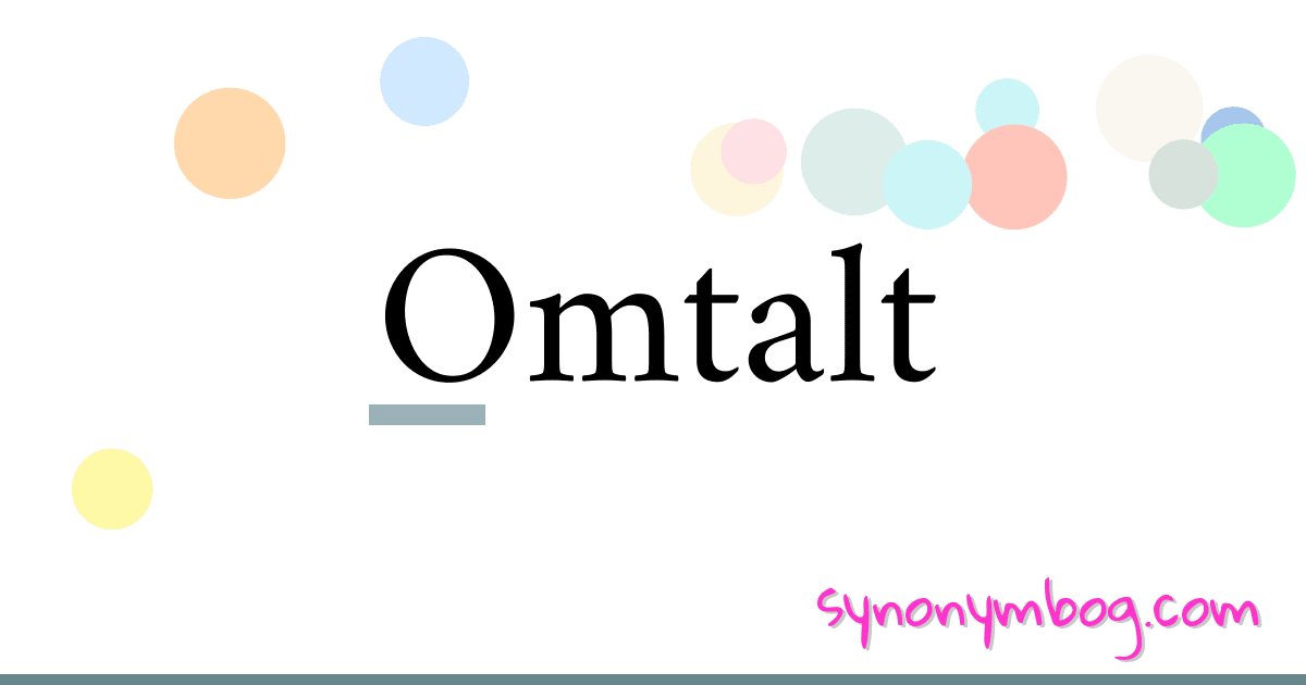 Omtalt synonymer krydsord betyder forklaring og brug