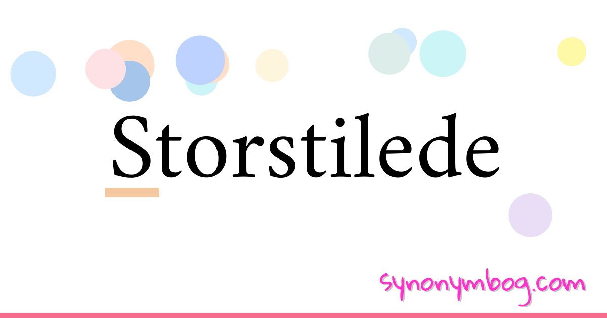 Storstilede synonymer krydsord betyder forklaring og brug