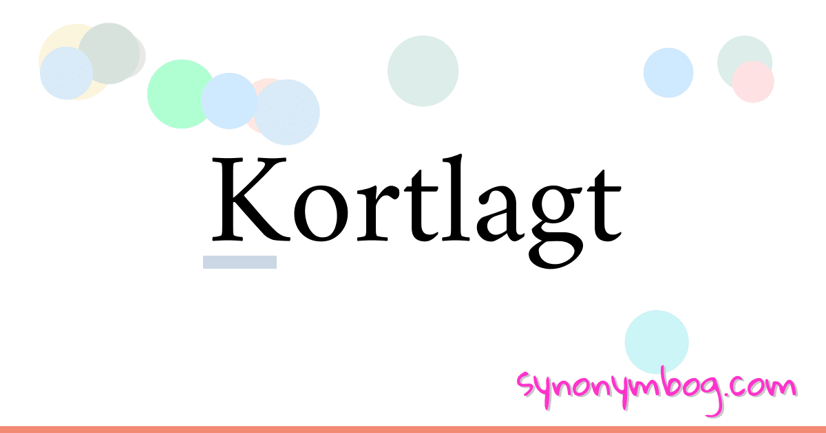 Kortlagt synonymer krydsord betyder forklaring og brug