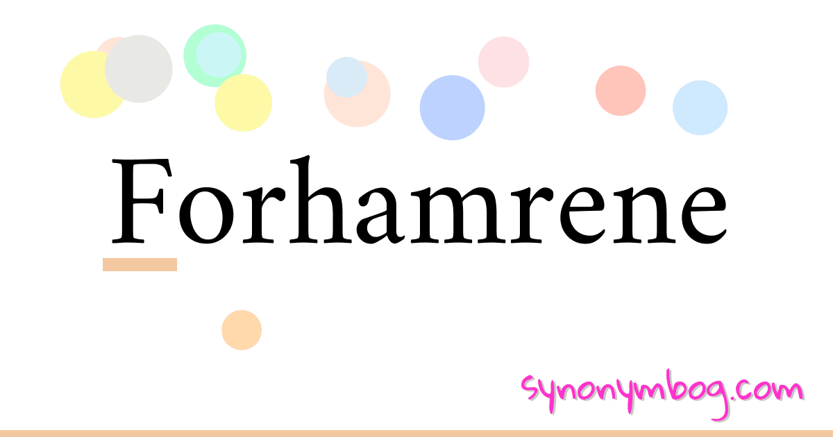 Forhamrene synonymer krydsord betyder forklaring og brug