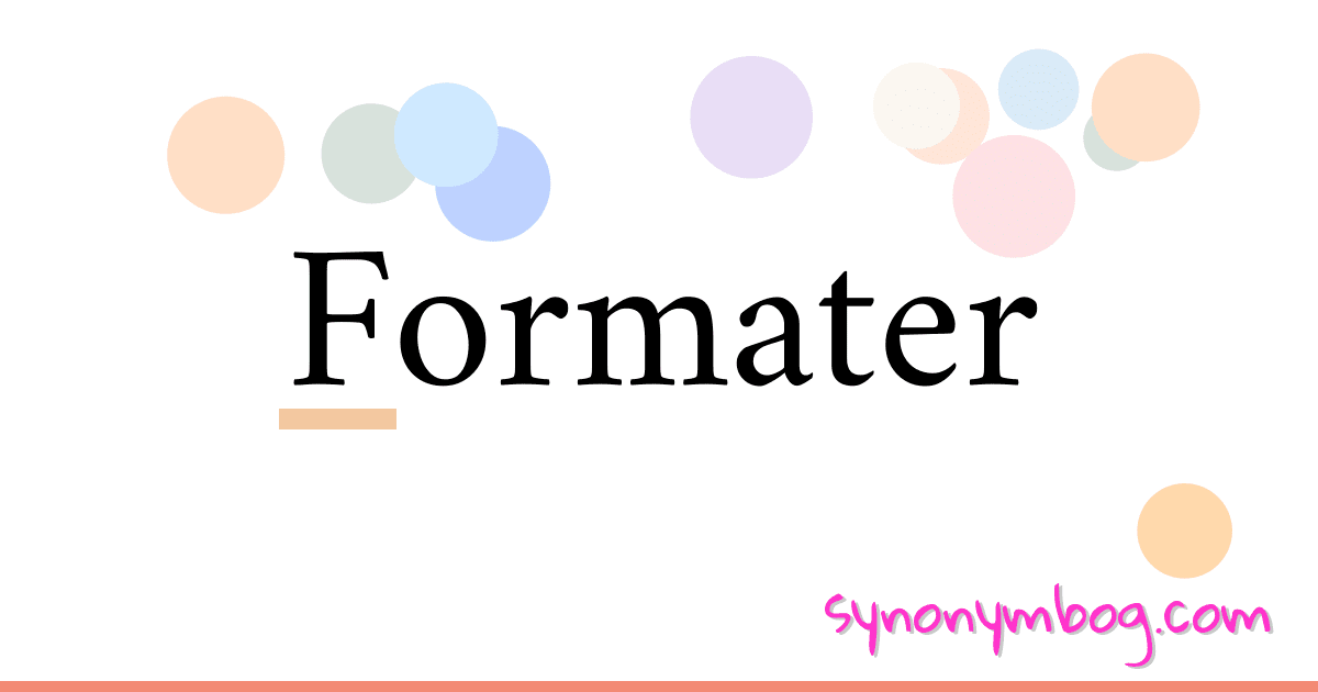 Formater synonymer krydsord betyder forklaring og brug