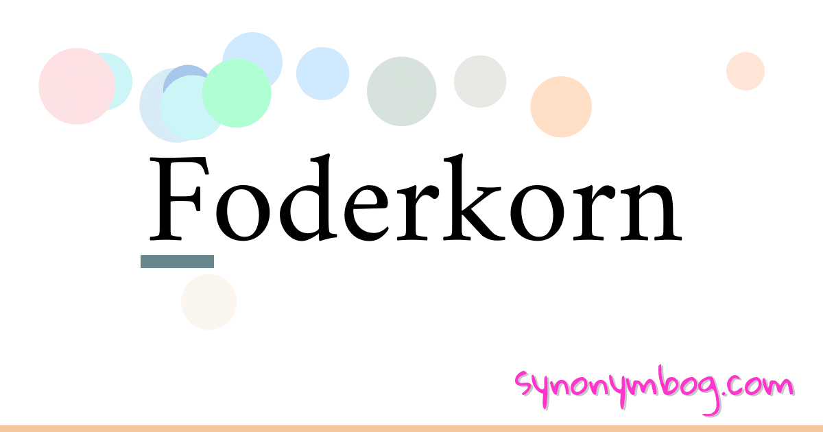 Foderkorn synonymer krydsord betyder forklaring og brug