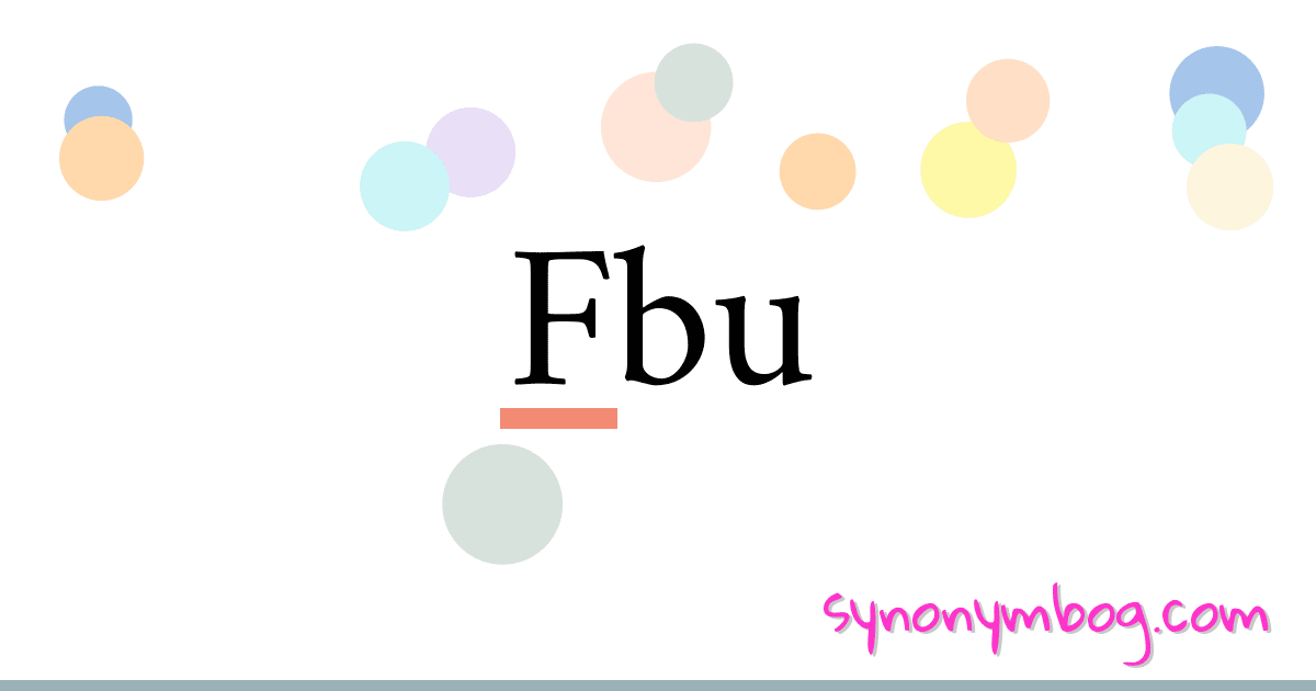 Fbu synonymer krydsord betyder forklaring og brug