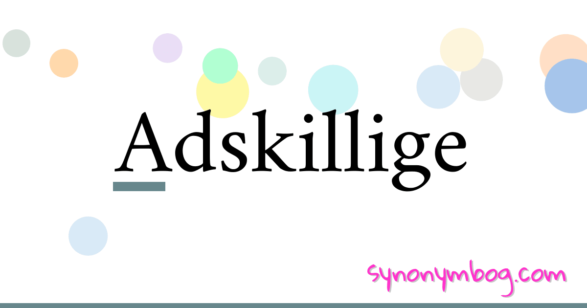Adskillige synonymer krydsord betyder forklaring og brug