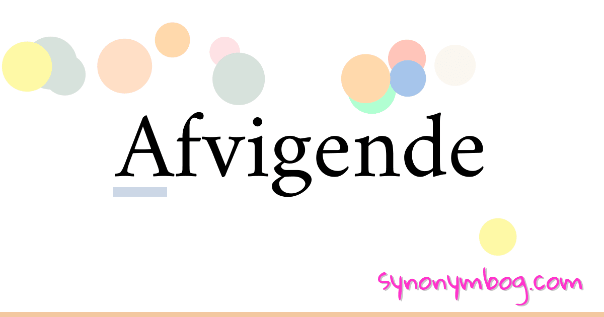 Afvigende synonymer krydsord betyder forklaring og brug