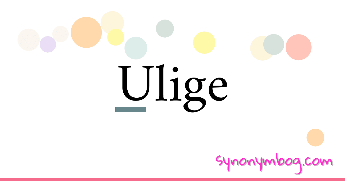 Ulige synonymer krydsord betyder forklaring og brug