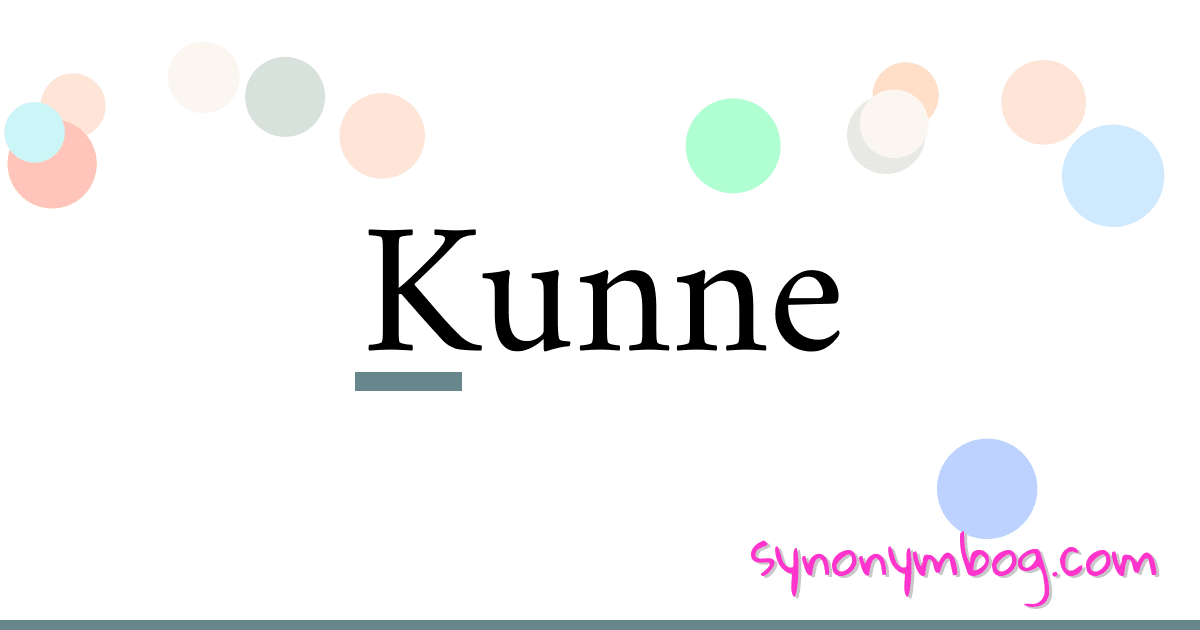 Kunne synonymer krydsord betyder forklaring og brug